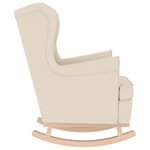 vidaXL Chaise à bascule blanc 74x90x102 cm lin