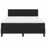 vidaXL Lit à ressorts avec tête de lit Noir 140 x 190 cm tissu