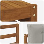 vidaXL Ensemble de canapés d'extérieur 9 pc Gris Naturel et Clair