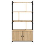 vidaXL Bibliothèque avec portes Chêne Sonoma 76 5x30x154 5 cm Bois d'ingénierie