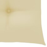 vidaXL Chaises de jardin lot de 2 et coussins blanc crème Teck massif