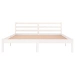 vidaXL Cadre de lit sans matelas bois de pin massif 160x200 cm blanc