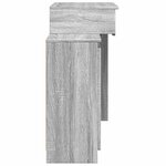 vidaXL Coiffeuse avec LED sonoma gris 115x37x110 5 cm
