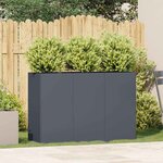 vidaXL Jardinière anthracite 120x40x80 cm acier laminé à froid