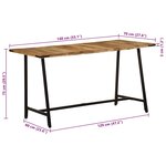 vidaXL Table à manger 140x70x75 cm bois de manguier massif