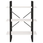 vidaXL Bibliothèque à 3 niveaux Blanc 80x30x105 cm Bois de pin massif