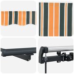 vidaXL Auvent Rétractable Vert et jaune 500 × 350 cm