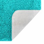 vidaXL Tapis de bain 3 Pièces Turquoise 50 x 50 cm Polypropylène