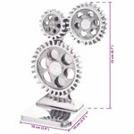vidaXL Serre-livres 2 Pièces Argent 10 x 10 x 22 cm Aluminium
