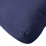 vidaXL Coussin de palette bleu marine 80x40x12 cm tissu