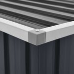 vidaXL Boîte de rangement de jardin Anthracite 129x67x65 cm