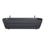 Balconnière rectangulaire 11 L - Ø 70 x 26 x 17 7 cm - Plastique - Anthracite