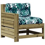 vidaXL Salon de jardin 5 Pièces avec coussins bois de pin imprégné