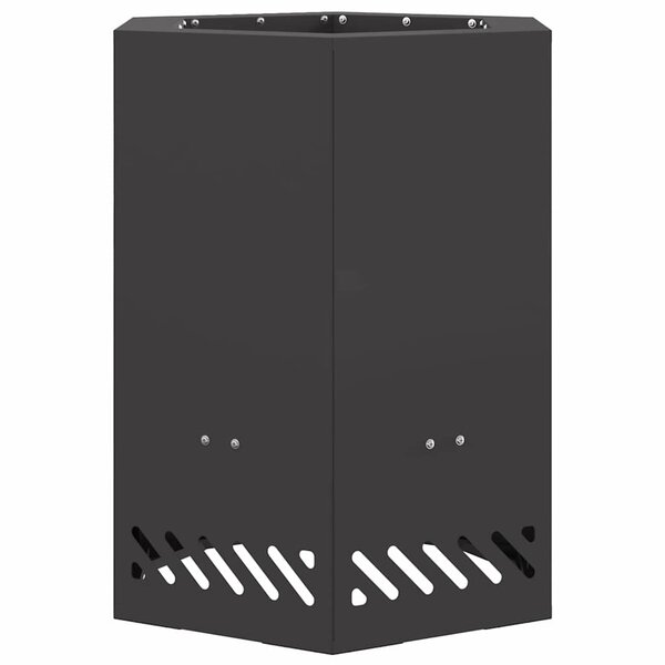 vidaXL Fire Pit Black 38 x 38 x 51 cm Cold-rolled steel