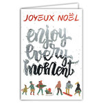 Carte Joyeux Noël avec Enveloppe Blanche 12x17cm