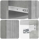 vidaXL Cabinet de chevet mural Gris béton 33 x 34 5 x 20 cm