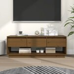 vidaXL Meuble TV Marron miel 110 5x34x40 cm Bois de pin massif