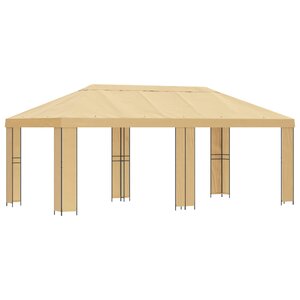 vidaXL Abri de jardin 6 x 3 m Crème Polyester et Acier 190 gsm