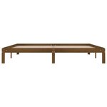 vidaXL Cadre de lit Marron miel Bois de pin massif 200x200 cm