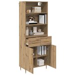 vidaXL Haut Armoire avec tiroir Chêne artisanal 69 5 x 34 x 180 cm