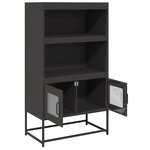 vidaXL Buffet haut noir 68x39x123 cm acier