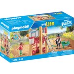 PLAYMOBIL 71475 - Charpentier avec Tourelle de Jeu
