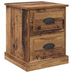 vidaXL Cabinet de chevet 2 Pièces Bois ancien 39 x 39 x 47.5 cm