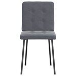 vidaXL Chaises à manger lot de 2 Gris foncé Velours