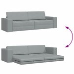 vidaXL Canapé-lit au sol Gris clair 245 x 78 x 77 cm tissu