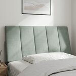 vidaXL Coussin de tête de lit Hanko gris clair 100 cm velours