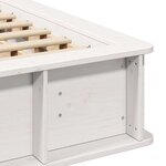 vidaXL Cadre de lit avec stockage Blanc 135 x 190 cm bois