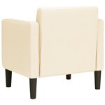 vidaXL Canapé-chaise accoudoirs crème 54 cm tissu velours côtelé