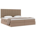 vidaXL Lit de Rangement Cappuccino 200 x 200 cm Cuir synthétique