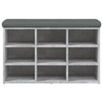 vidaXL Banc à chaussures gris béton 82x32x50 cm bois d'ingénierie