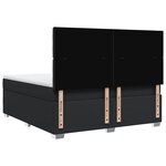 vidaXL Sommier à lattes de lit avec matelas Noir 180x200 cm Similicuir