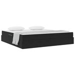 vidaXL Lit avec rangement et matelas Noir 200 x 200 cm Velours