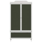 vidaXL Armoire Tableau Noir avec tiroir Blanc Bois d'ingénierie