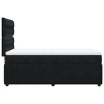 vidaXL Sommier à lattes de lit avec matelas Noir 100x200 cm Velours