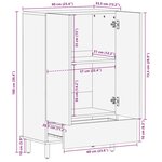 vidaXL Buffet haut 60x33 5x110 cm bois de manguier brut massif