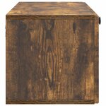 vidaXL Meuble TV mural Chêne fumé 98 x 31 x 30 cm Bois d'ingénierie