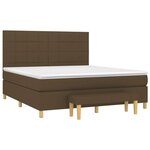 vidaXL Sommier à lattes de lit avec matelas Marron foncé 180x200 cm