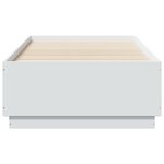 vidaXL Cadre de lit avec LED sans matelas blanc 90x190 cm