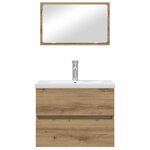 vidaXL Ensemble de mobilier de salle de bain 3 Pièces Chêne artisanal