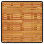 Ensemble de salle à manger de jardin 3 pièces avec coussins Rattan Poly Noir Acacia