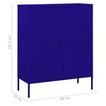 vidaXL Armoire de rangement Bleu marine 80x35x101 5 cm Acier