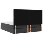 VidaXL Cadre de lit ottoman avec matelas noir 200x200 cm similicuir