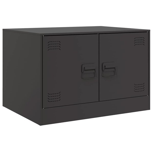 vidaXL Table basse noir 67x50x44 cm acier