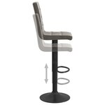 vidaXL Tabouret de bar Gris foncé Velours