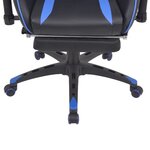 Fauteuil chaise chaise de bureau inclinable avec repose-pied bleu 0502030