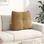 vidaXL Coussin de Dos Marron 60 x 24 x 50 cm Velours
